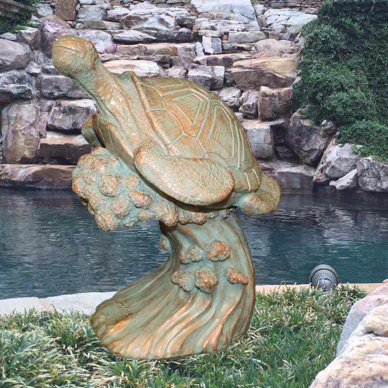 large outdoor sea turtle statue